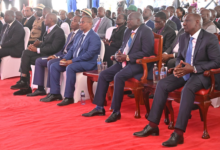 President William Ruto during the groundbreaking ceremony of the Ruiru Affordable Housing Project in Kiambu on January 19. 2023.