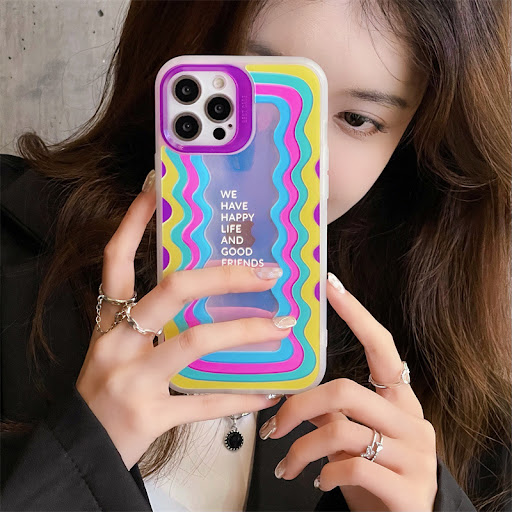 Title 3, Wave Pattern Laser English Phone Case All Inclu...