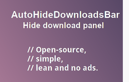 AutoHideDownloadsBar Preview image 0