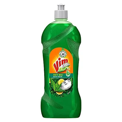 Vim Anti Bac Dishwashing Liquid - With Neem, Removes - 75 mk