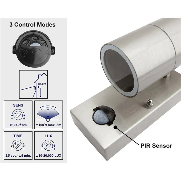 Title 5, Holofote LED de parede externo com sensor PIR, ...
