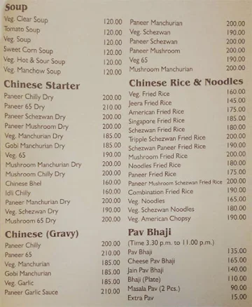 Bharat Cafe menu 