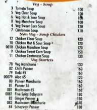 Hotel Asoka Restaurant menu 1