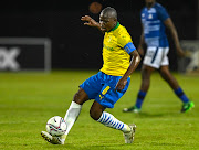 Hlompho Kekana Captain of Mamelodi Sundowns FC during the DStv Premiership 2020/21 game between Maritzburg United and Mamelodi Sundowns at Harry Gwala Stadium in Durban.