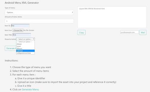 Android Menu XML Generator 1.2 APK + Mod (Unlimited money) untuk android