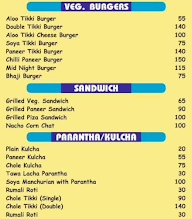 Burger Wala menu 1