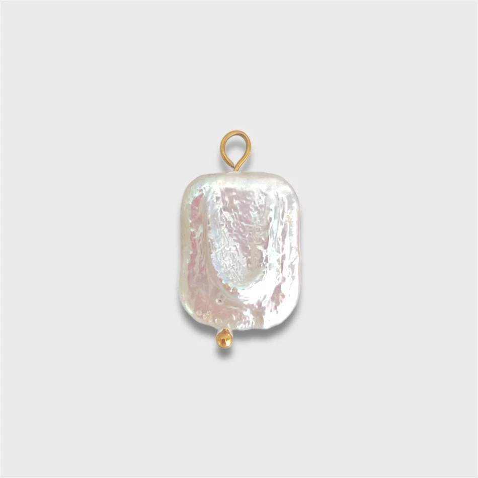 Collier Pendentif Amour Perle Baroque Artificielle, Coquillage, Fleur, Piment, Gland, Clip, Élégant Bijou