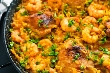 Chicken Thighs and Shrimp Paella Recipe