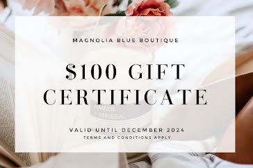 Magnolia Blue Flowers - Gift Certificate template