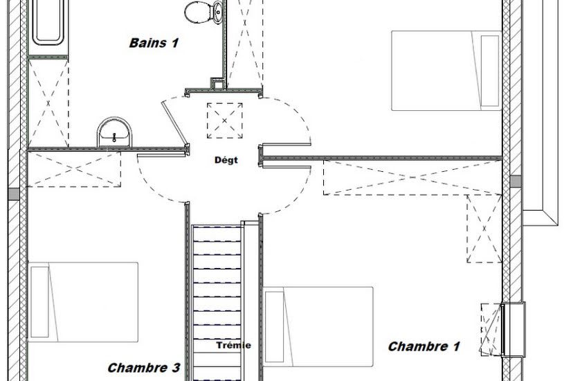  Vente Terrain + Maison - Terrain : 393m² - Maison : 118m² à Bréval (78980) 