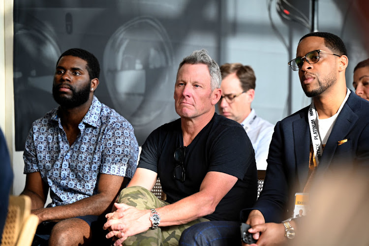 Lance Armstrong and guests at a panel discussion at The Female Quotient's Equality Lounge during SXSW at Waller Creek Boathouse. The cyclist's fall from grace after admitting to doping rocked the sporting world.