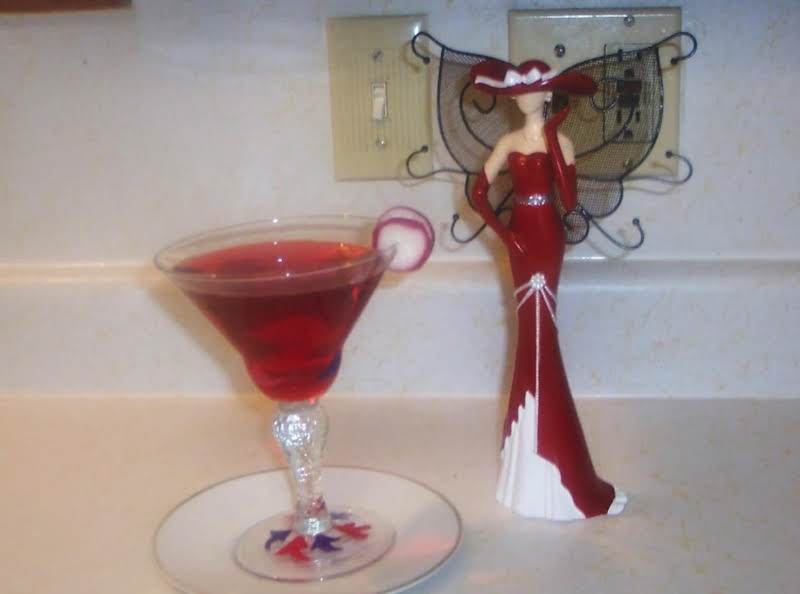 A Red Hat Scarlett Flozzie Vodka Martini