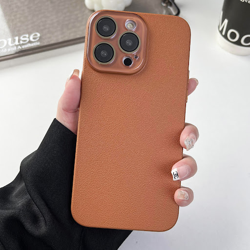 Title 18, Solid Color Lychee Pattern Phone Case. Stylish ...