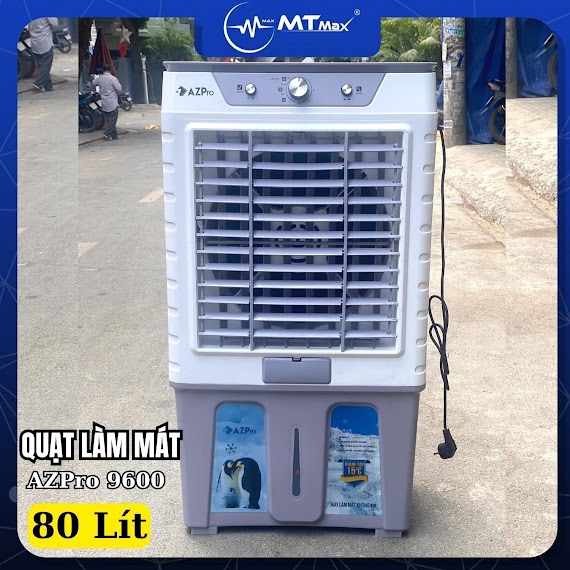 Quạt Điều Hòa 80 Lít Azpro 9600 – Công Suất Lớn 150W Mát Lạnh Tức Thì Với Không Gian 40M2