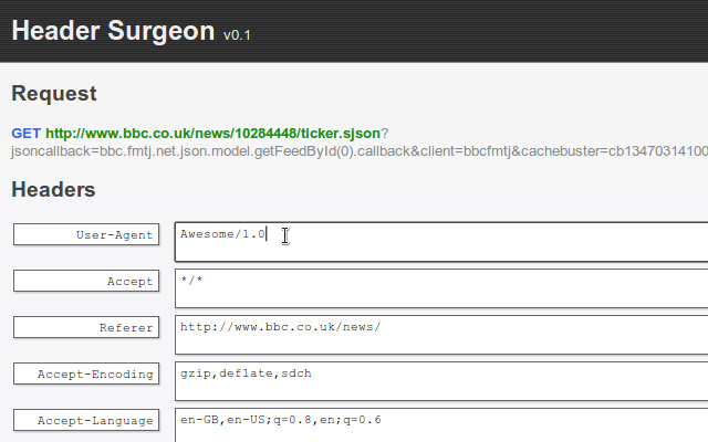 Header Surgeon chrome extension