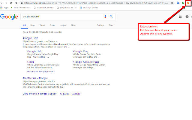 Websites Reviews chrome extension
