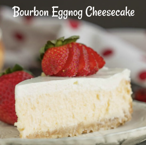 Woodford Reserve Bourbon Eggnog Cheesecake with Vanilla Wafer Crust