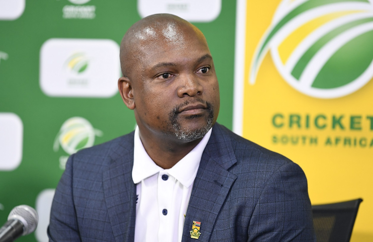 Cricket South Africa's director of cricket Enoch Nkwe during the national men's team red and white ball head coaches appointments announcement.