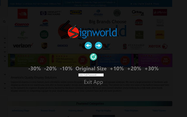 Signworld Kiosk chrome extension