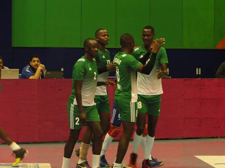 Kenya Prisons' players during the match against Al Swehly of Libya in Egypt.