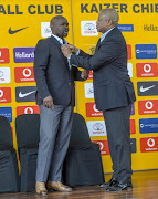Coach Steve Komphela of Kaizer Chiefs and Bobby Motaung of Kaizer Chiefs during the Kaizer Chiefs media briefing at Chiefs Village on January 10, 2018 in Johannesburg.