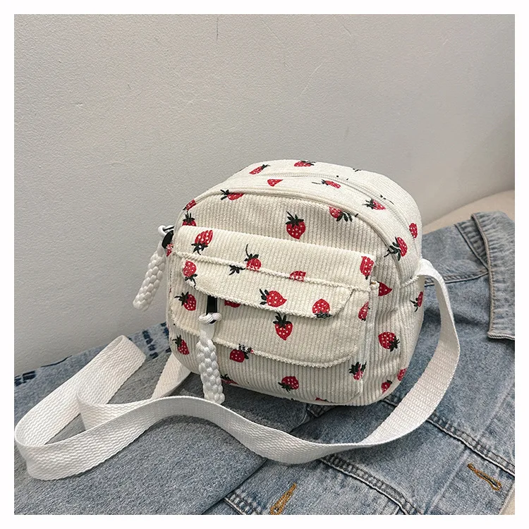 Title 32, Bolsa de tecido de veludo cotelê feminina com e...