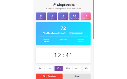 SingStreaks - Singing Practice Tracker