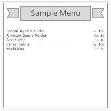 MSRP Kulcha Land menu 