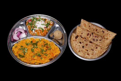 Paneer Sabji Paratha And Pulav