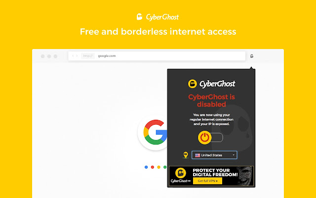 Stay secure with CyberGhost VPN Free Proxy - Chrome Web Mağazası