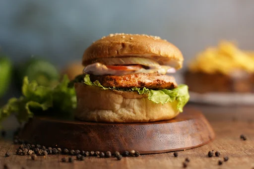 Schezwan Chicken Premium Burger