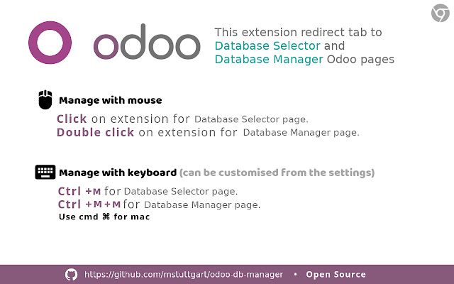 Odoo Manager Database chrome extension