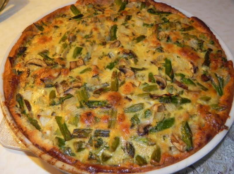 Asparagus And Mushroom Quiche  Ww Value:9 Pts