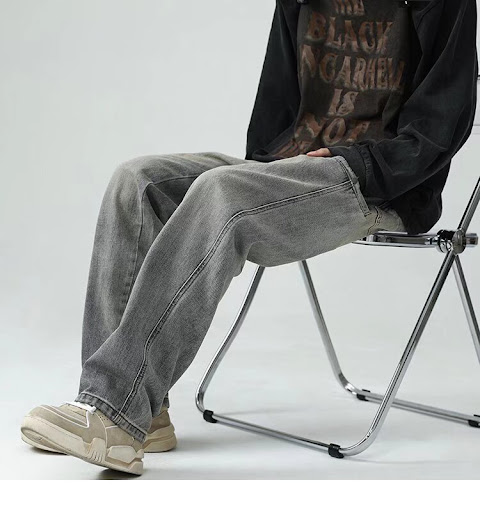 Title 7, Spring and Autumn Loose Straight Mens PU Pants...