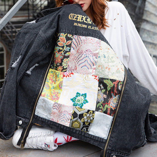 Title 4, Spring and Autumn Plus Size Loose Embroidery St...