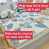 Chiếu Điều Hòa Cao Su Non [Bo Chun] Bọc Đệm Tăng 2 Vỏ Gối Cùng Loại