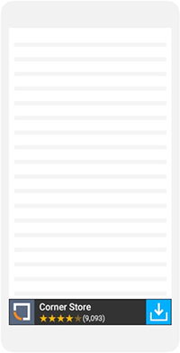 Example of app install template creative with default values