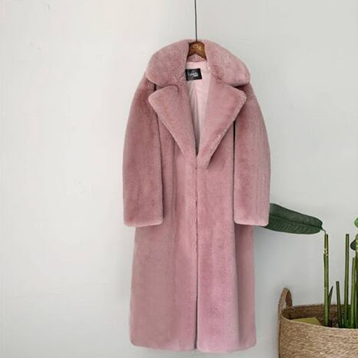 Title 15, Womens Fur Long Plus Cotton Cashmere Coat. War...