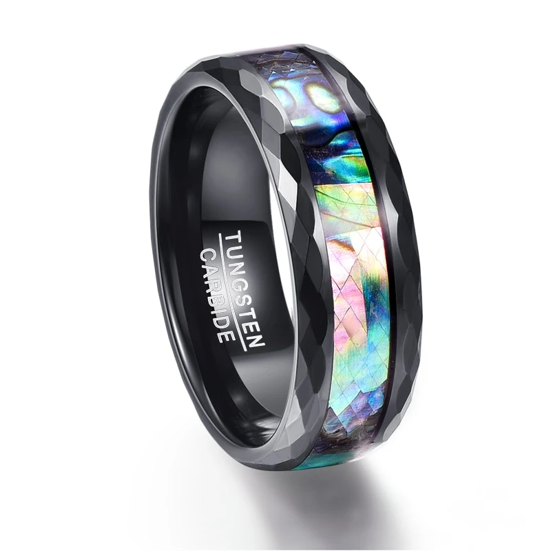 Title 4, Gouden wolfraam ring met zwarte fineer plating,...