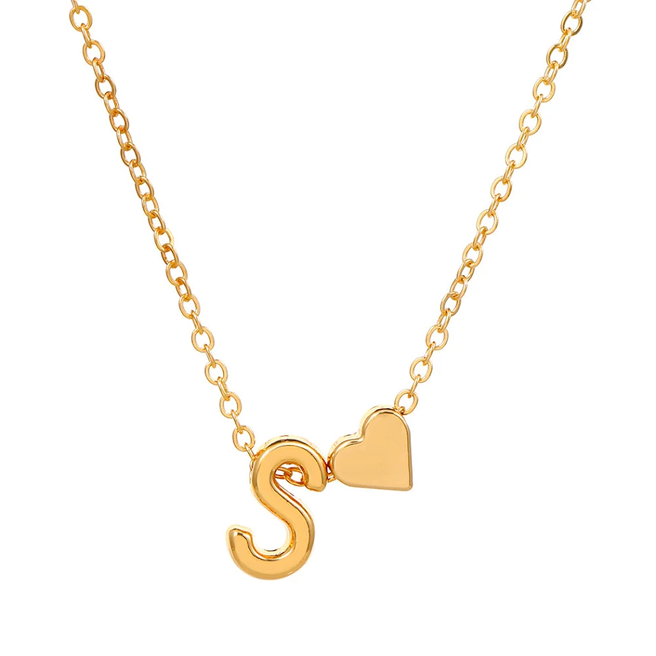 Collier Lettre Anglaise Amour Mode Européenne et Américaine Simple, 26 Lettres pour un Style Élégant, Bijou Parfait pour un Cadeau