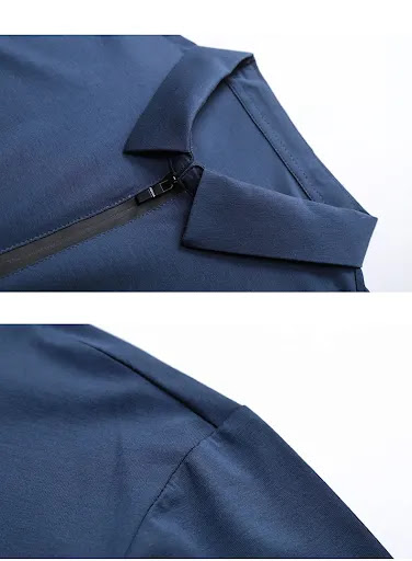 Title 15, Mens Short Sleeve T-Shirt Solid Color Lapel Ca...
