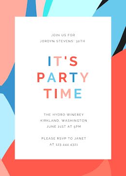 It's Party Time - Party Invitation item