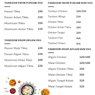 Shaan A Punjab menu 1