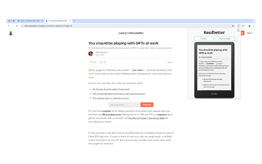 Readbetter.io Chrome Extension