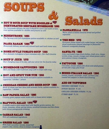 Cafe Delhi Heights menu 