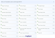 Canadian pizza and Burger(RCF) menu 1