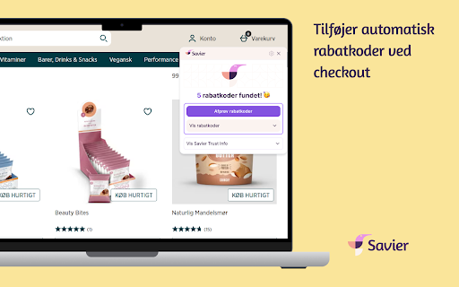 Savier: Rabatkoder & pristjek til Chrome
