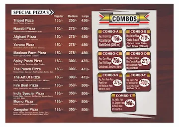 Pizza Art Cafe menu 