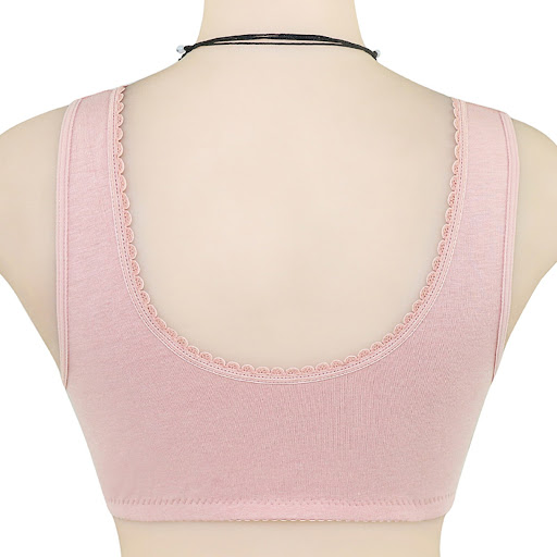 Title 12, Cotton front button bra without steel ring, fea...