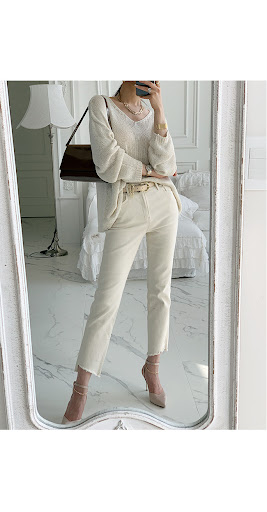 Title 3, Hollow Ice Silk Lazy Style V-neck Thin Sweater